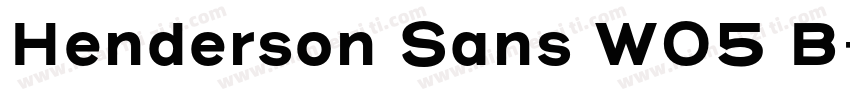 Henderson Sans W05 B字体转换